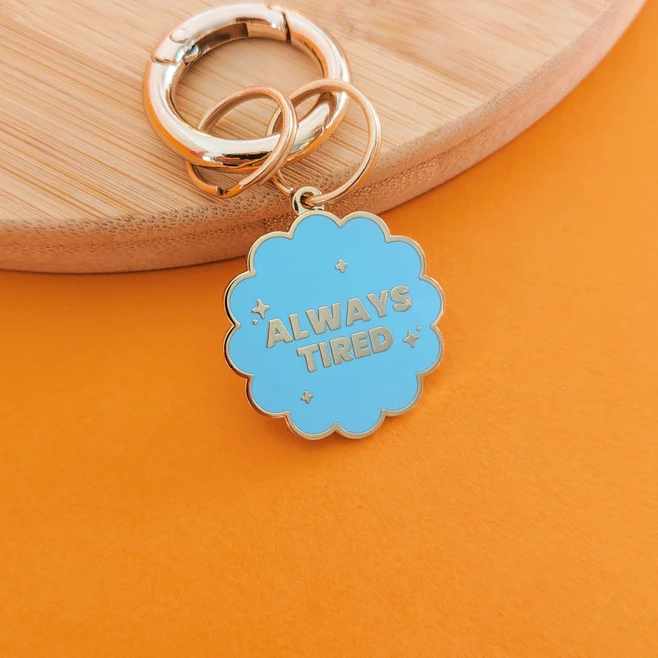 Always Tired Personalised Dog Tag