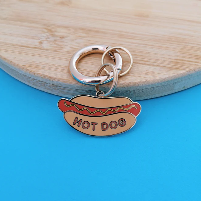 Hot Dog Custom Engraved Dog Tag