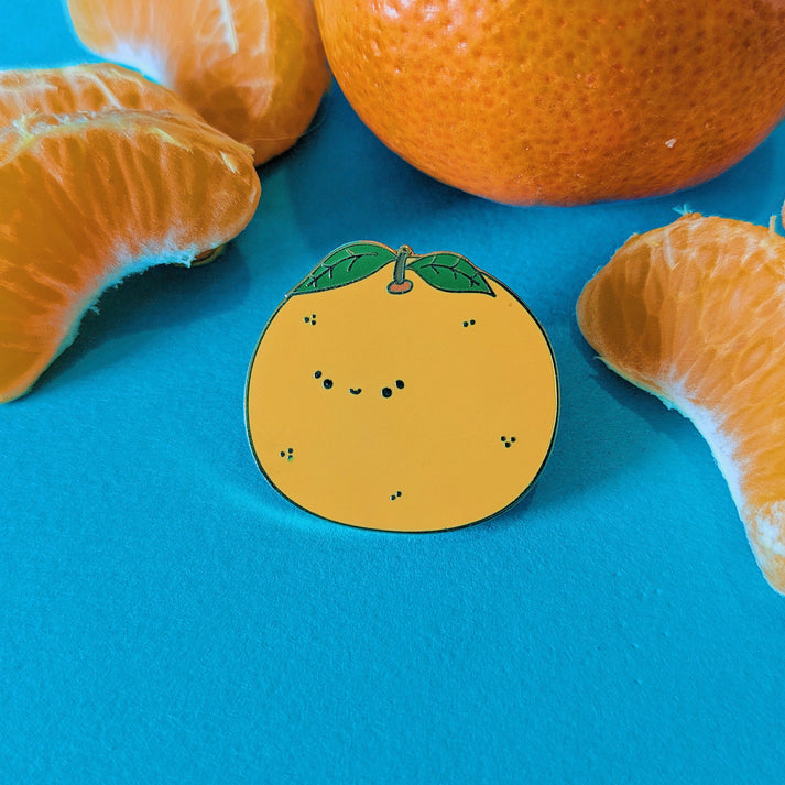 Orange Fruit Kawaii Enamel Pin