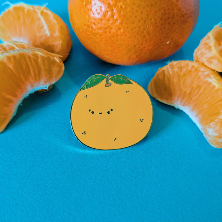 Orange Fruit Kawaii Enamel Pin