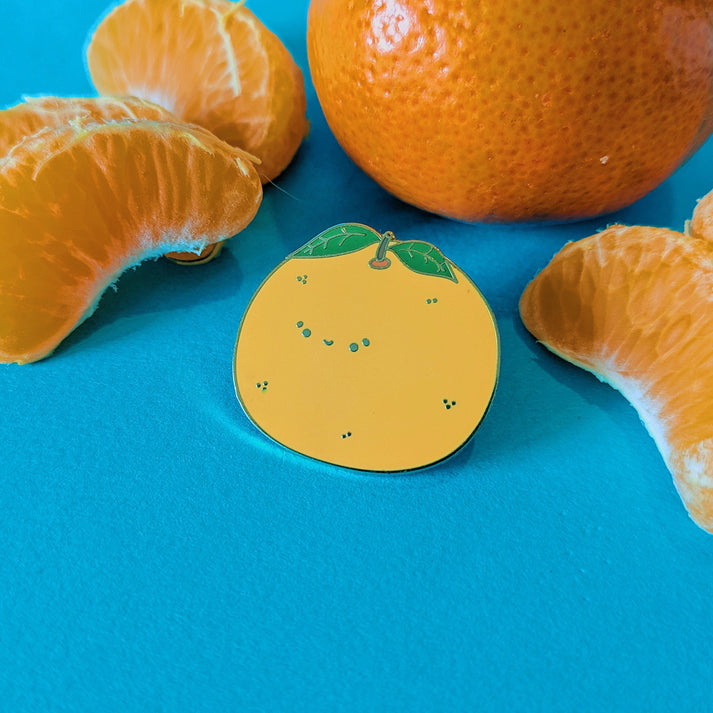 Orange Fruit Kawaii Enamel Pin
