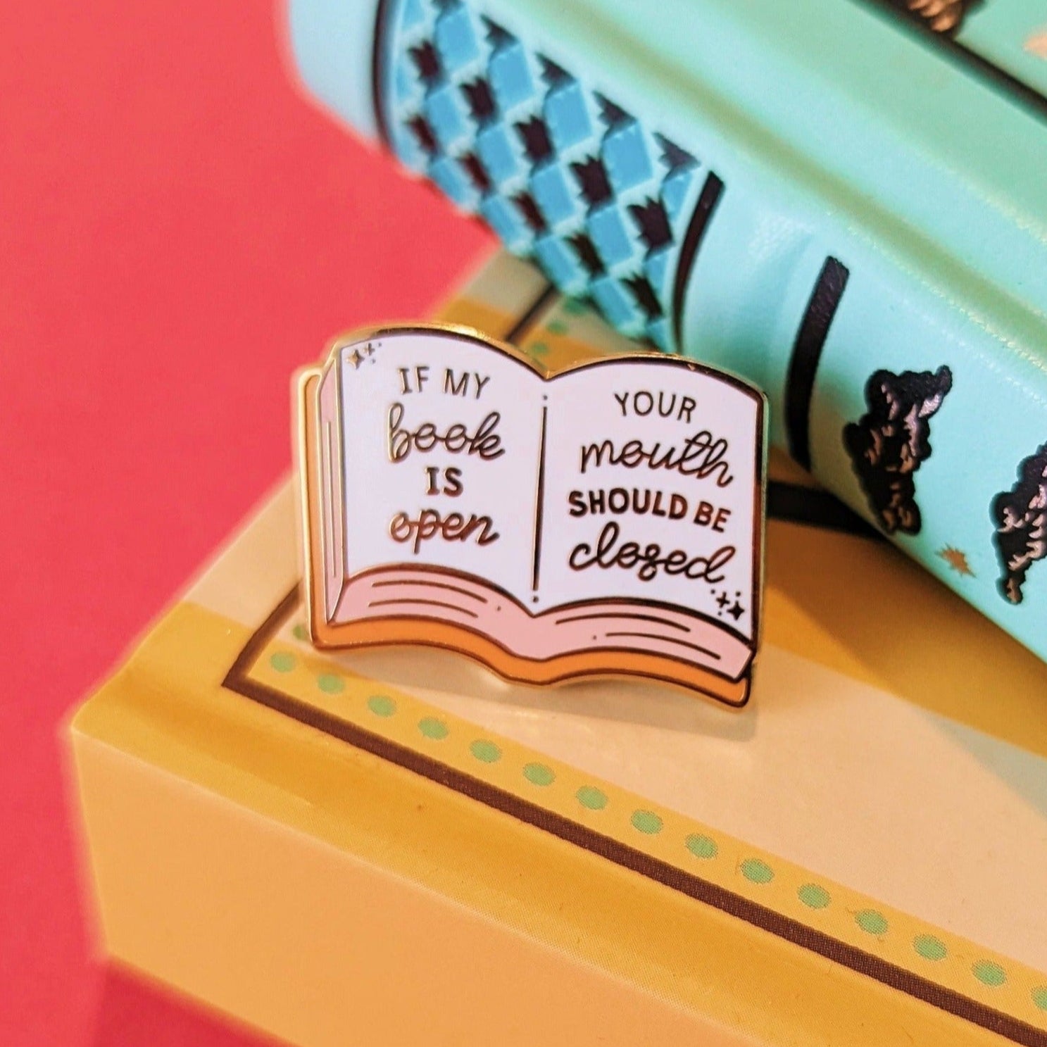 book enamel pin badge