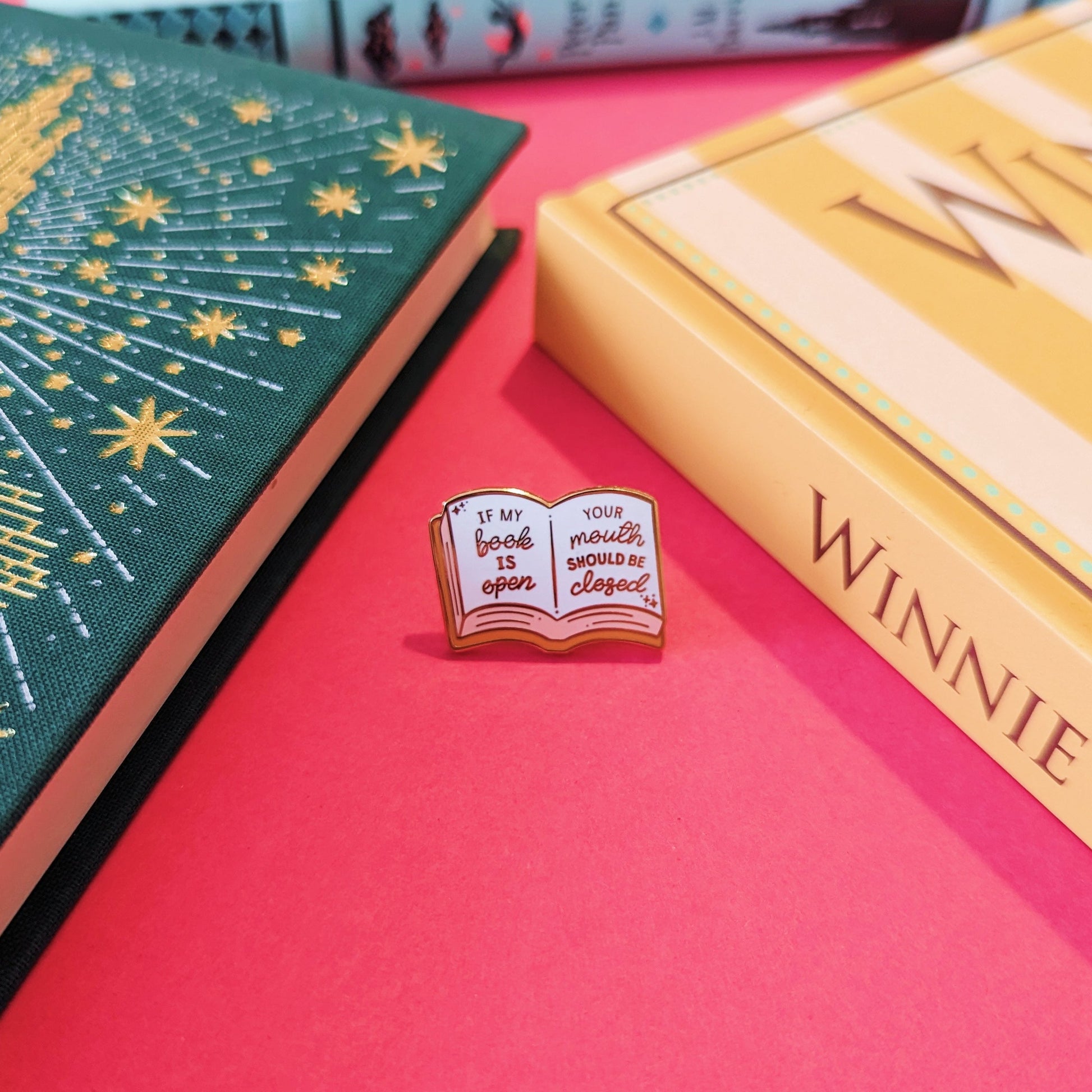 book enamel pin badge