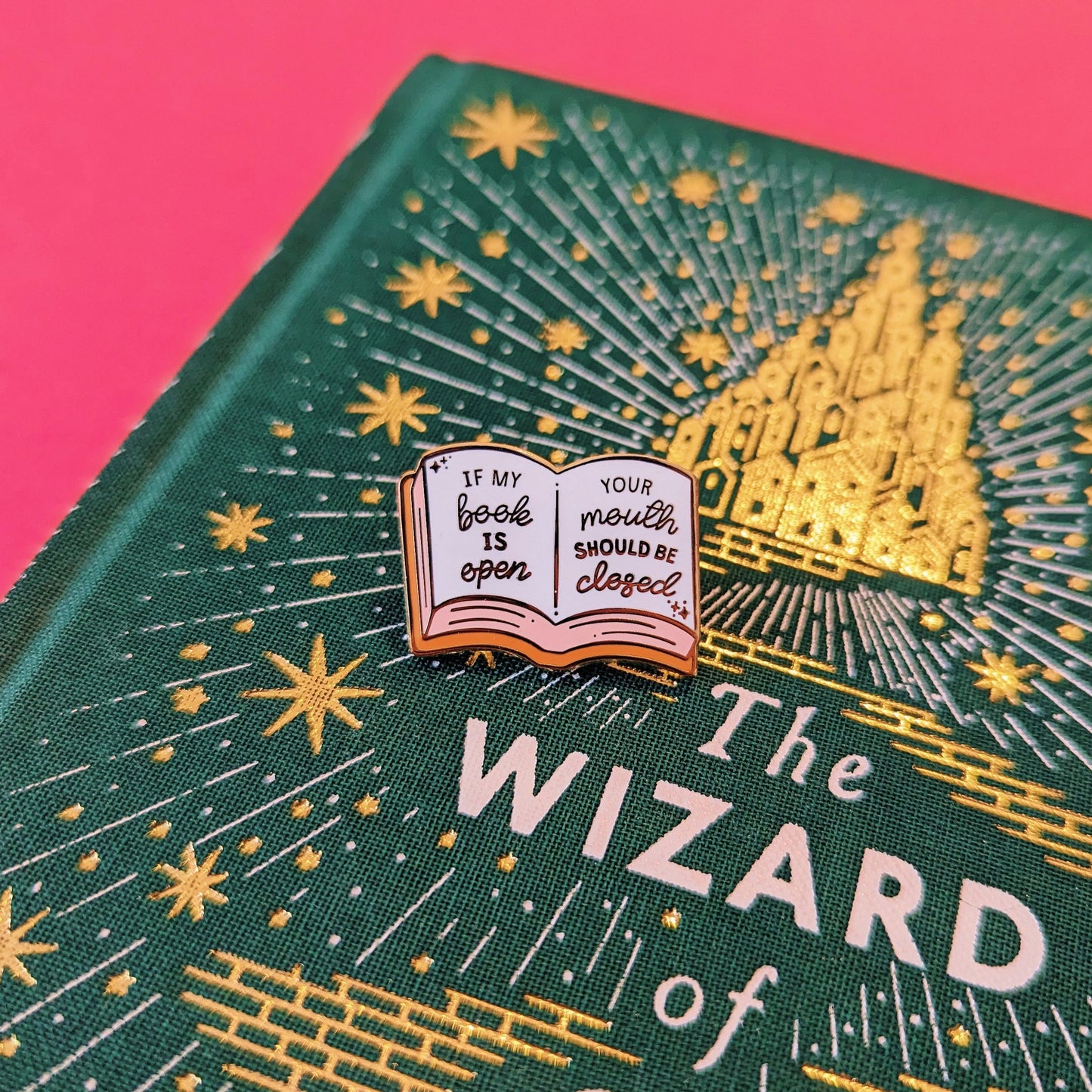 book enamel pin badge