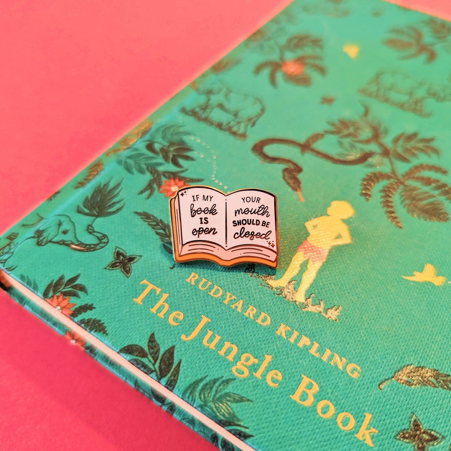 book enamel pin badge