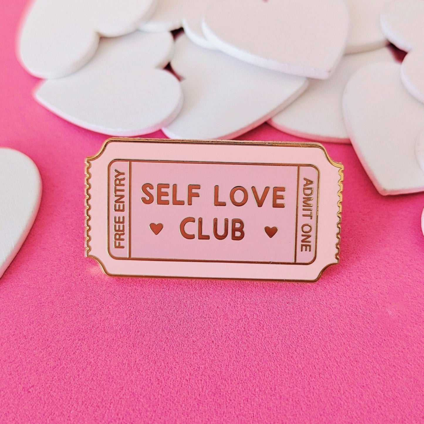 self love club enamel pin badge