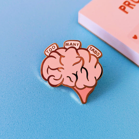 A great gift for students/a mental health gift. This enamel pin badge has been a popular adhd pin.