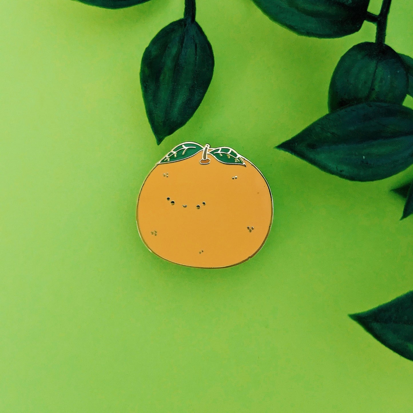 Orange Fruit Kawaii Enamel Pin