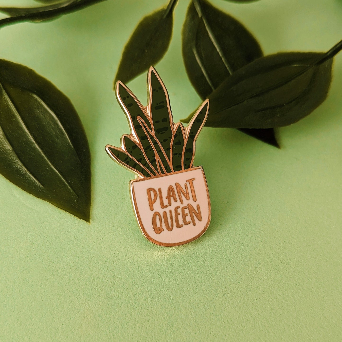 plant enamel pin badge