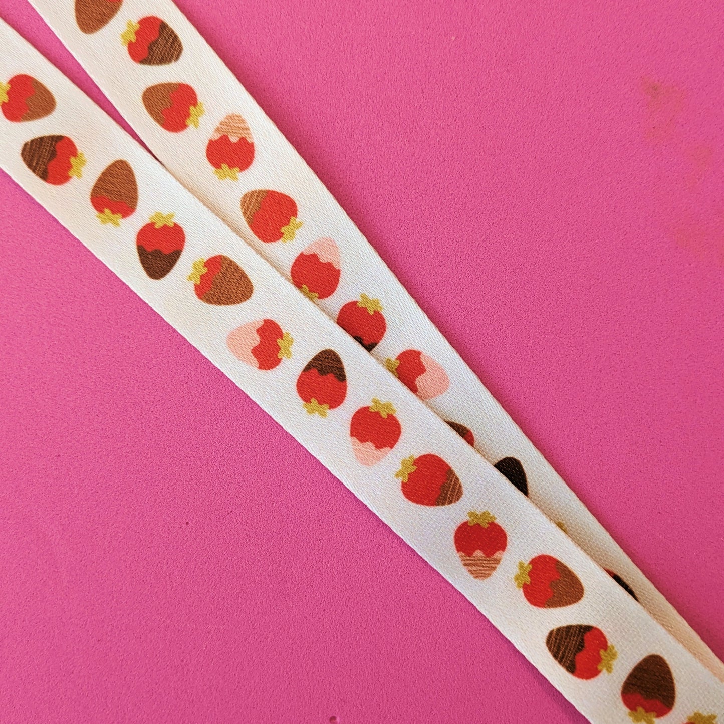strawberry lanyard