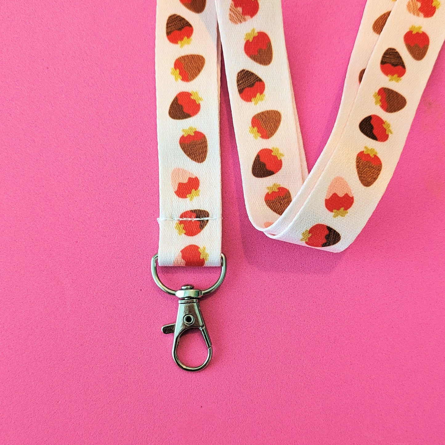 strawberry lanyard