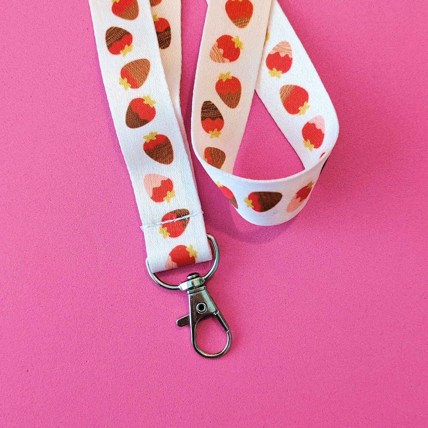 strawberry lanyard