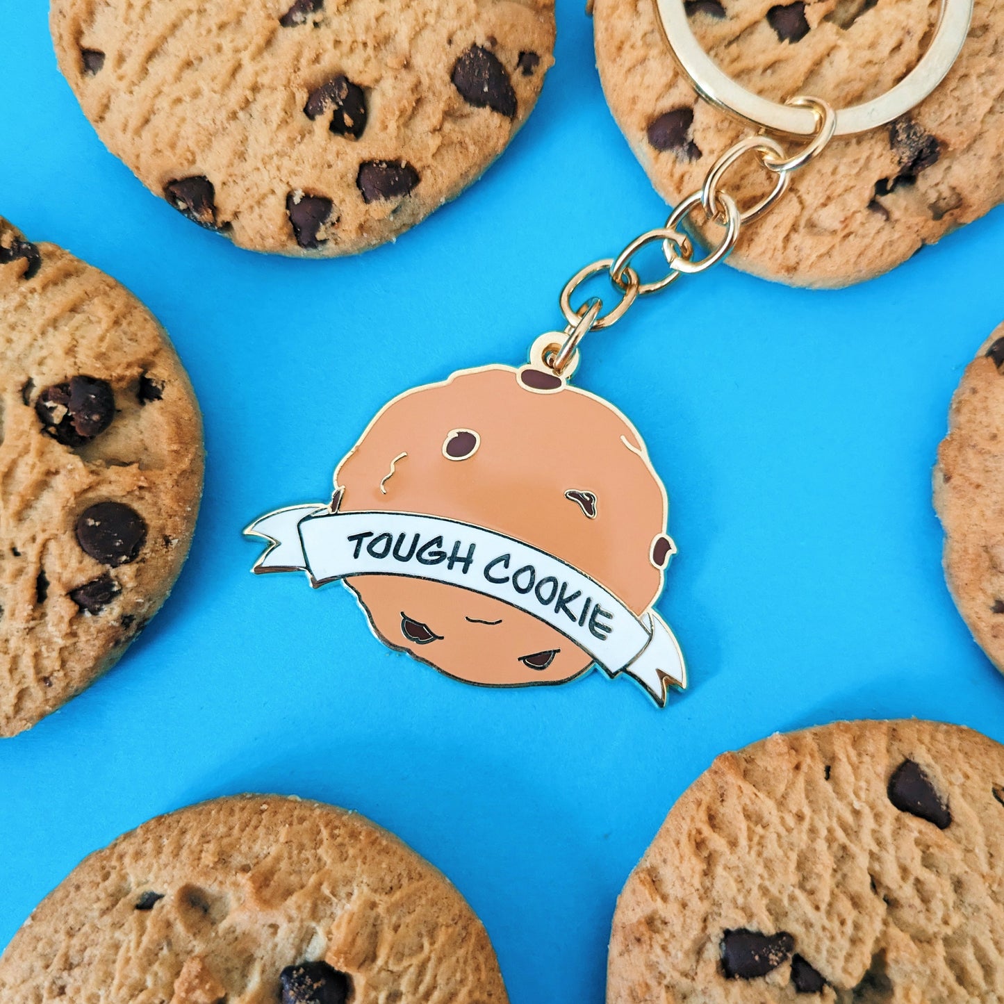 Tough Cookie Hard Enamel Keyring - QuinnsPins