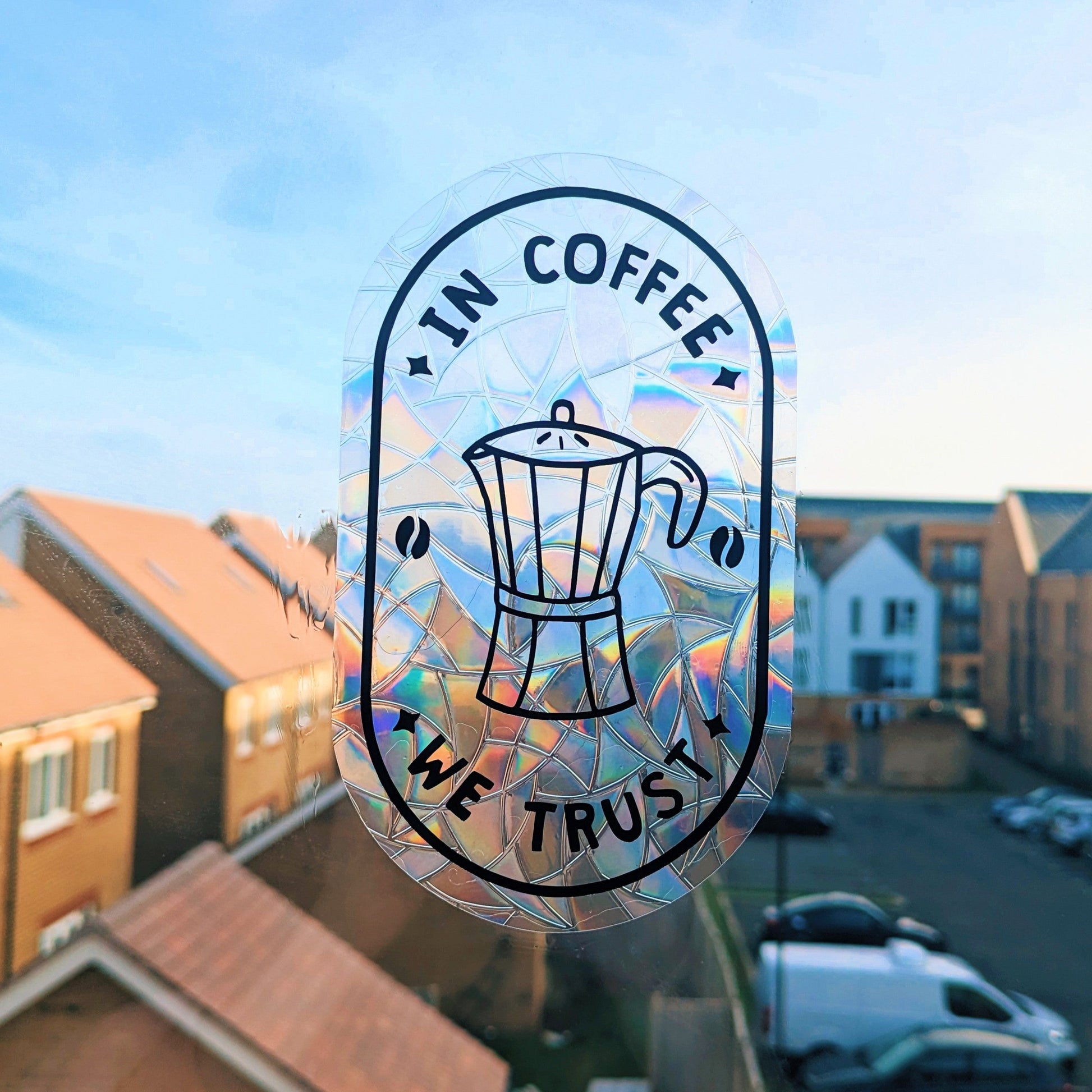 coffee gifts - vinyl suncatcher