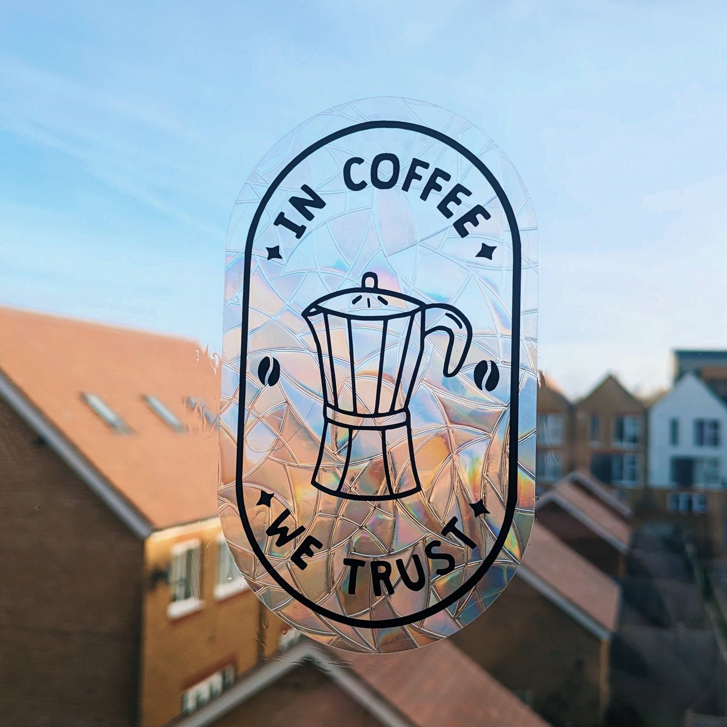 coffee gifts - suncatcher sticker