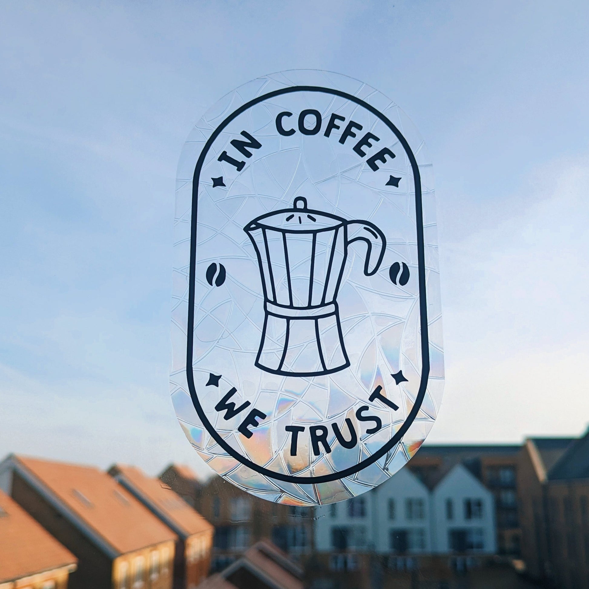 coffee gifts - suncatcher sticker