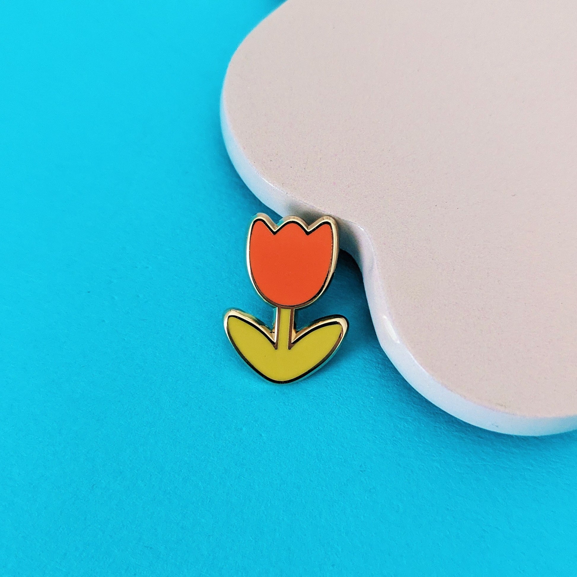 tulip enamel pin