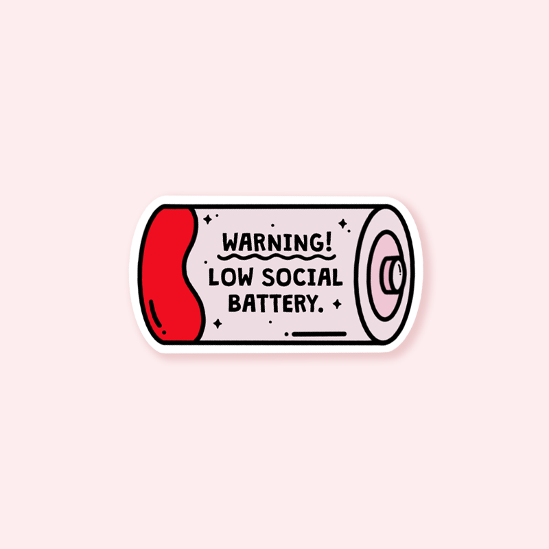 Social Battery Sticker