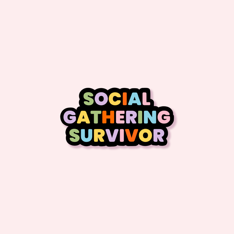 Social Gathering Survivor Sticker