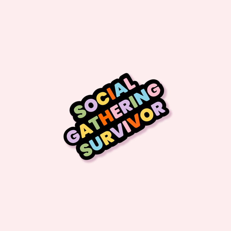 Social Gathering Survivor Sticker