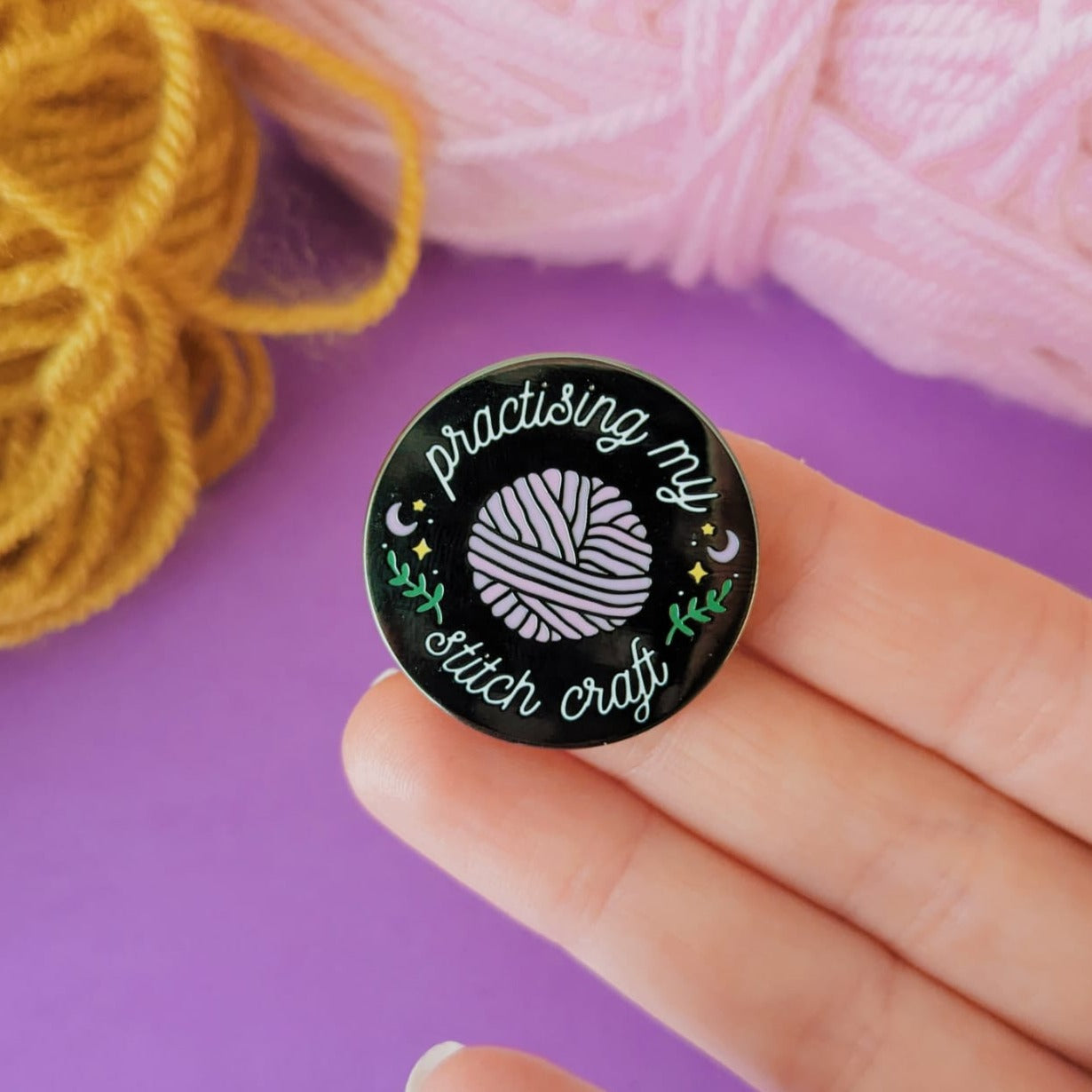 Practising My Stitch Craft Enamel Pin