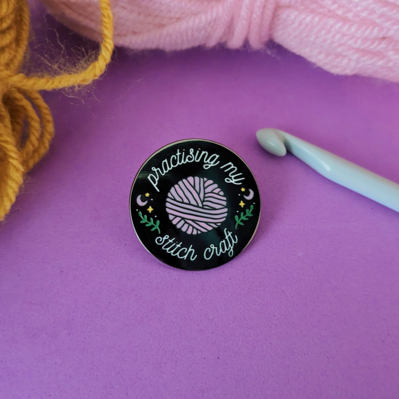 Practising My Stitch Craft Enamel Pin