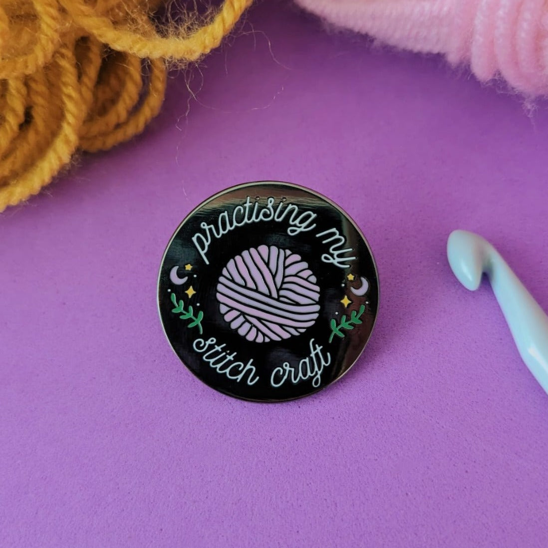 Practising My Stitch Craft Enamel Pin