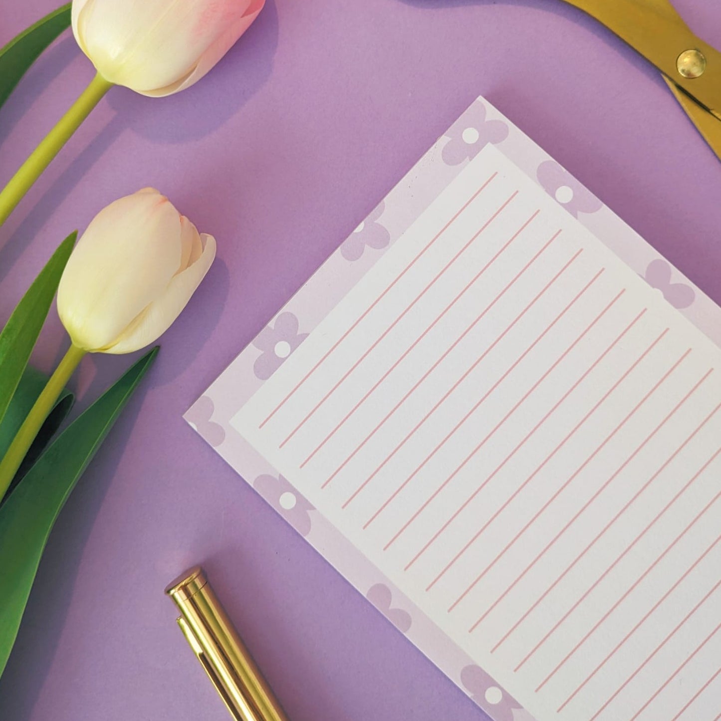 Floral A6 notepad