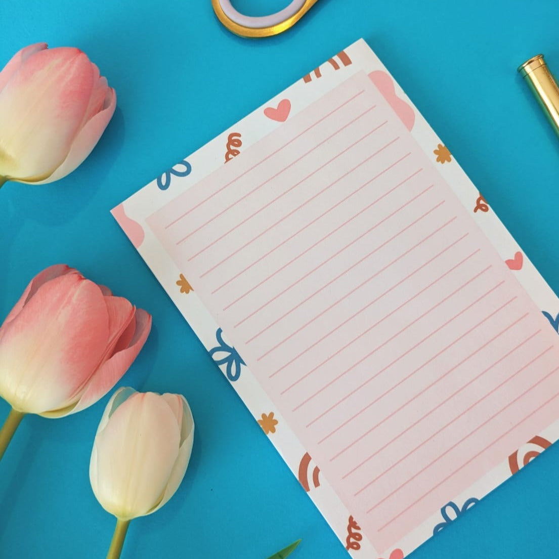 Pink stationery