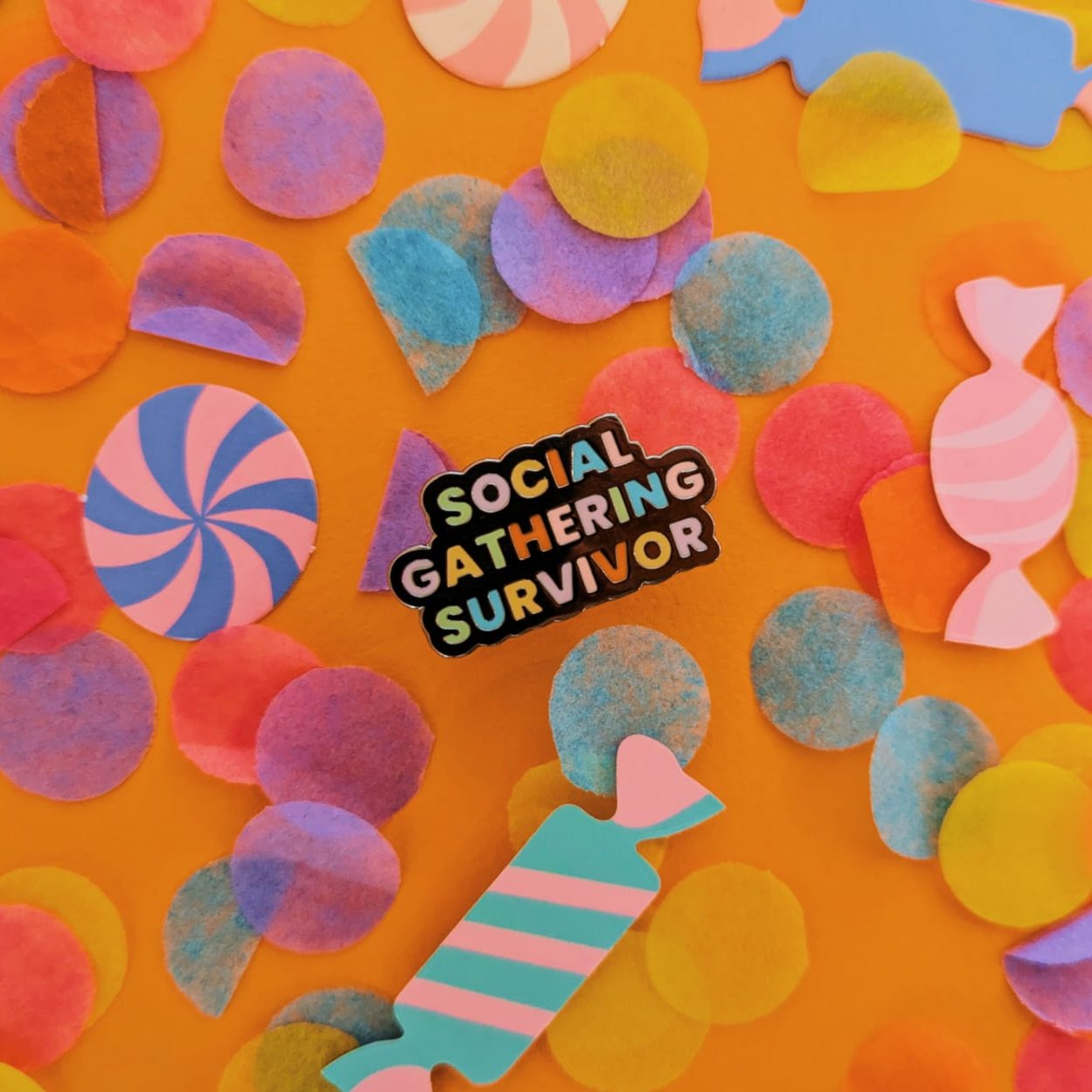 Social Gathering Survivor Enamel Pin Badge