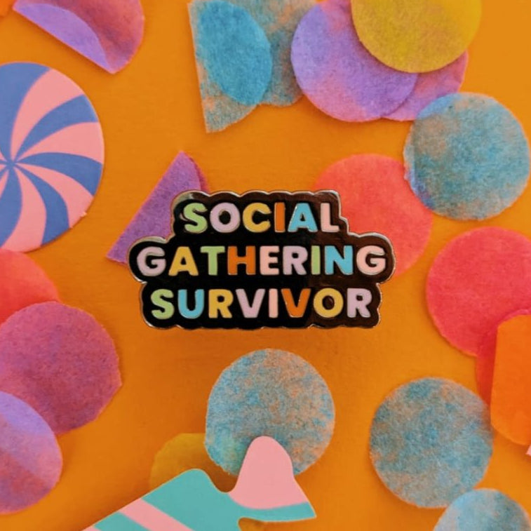 Social Gathering Survivor Enamel Pin Badge