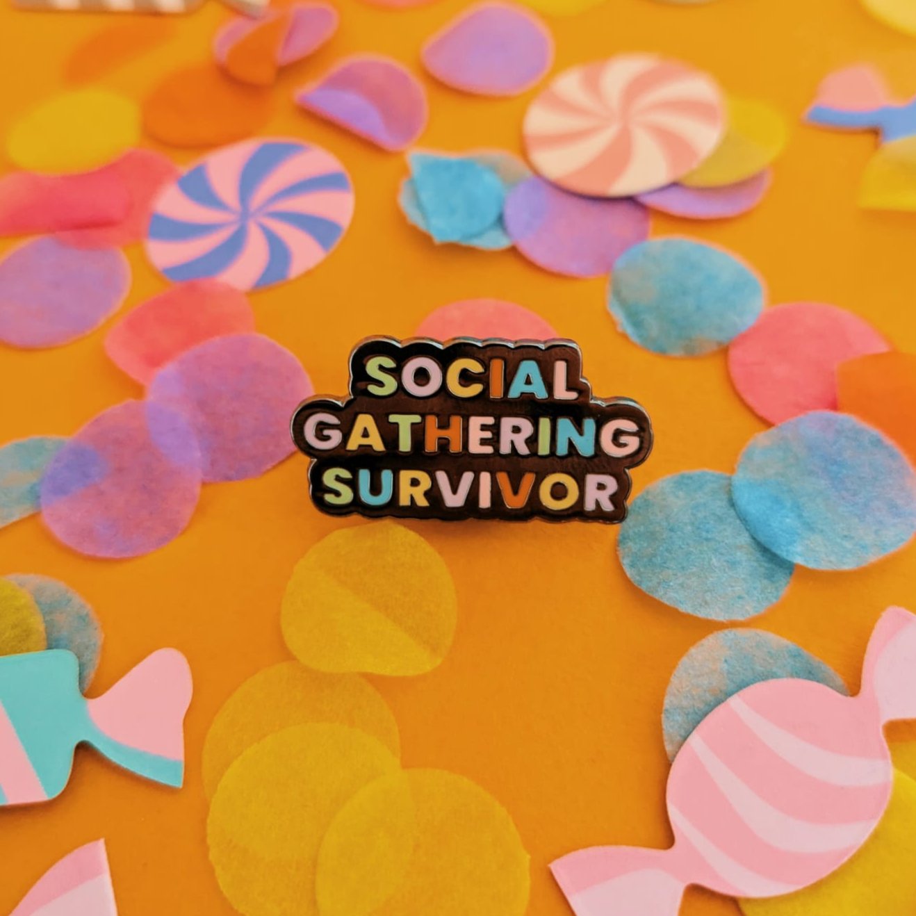 Social Gathering Survivor Enamel Pin Badge