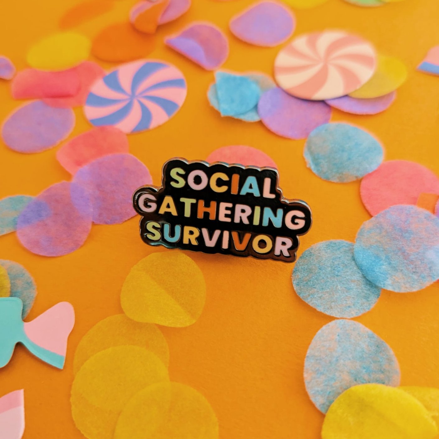 Social Gathering Survivor Enamel Pin Badge