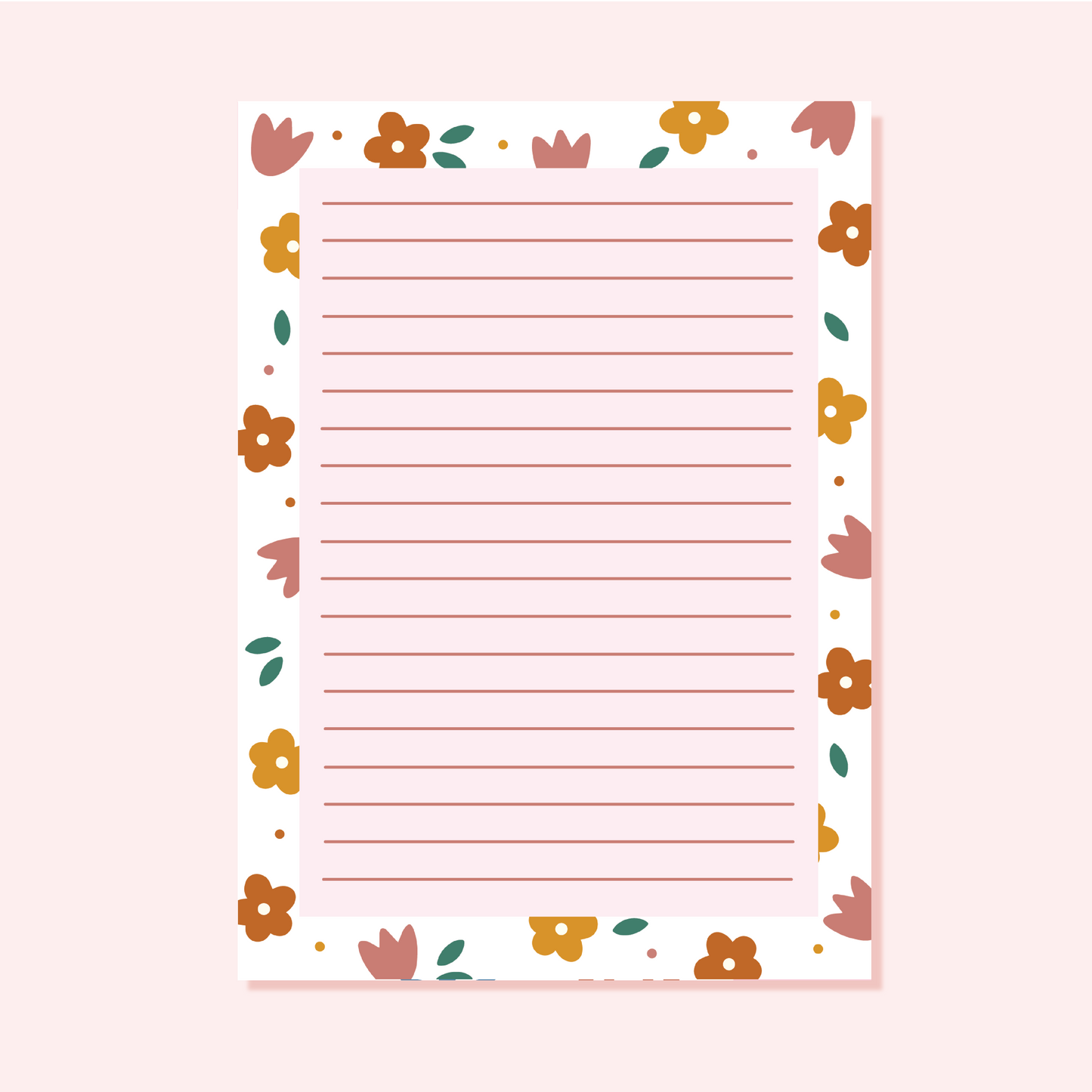 Cute floral notepad