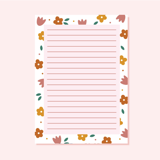 Cute floral notepad 