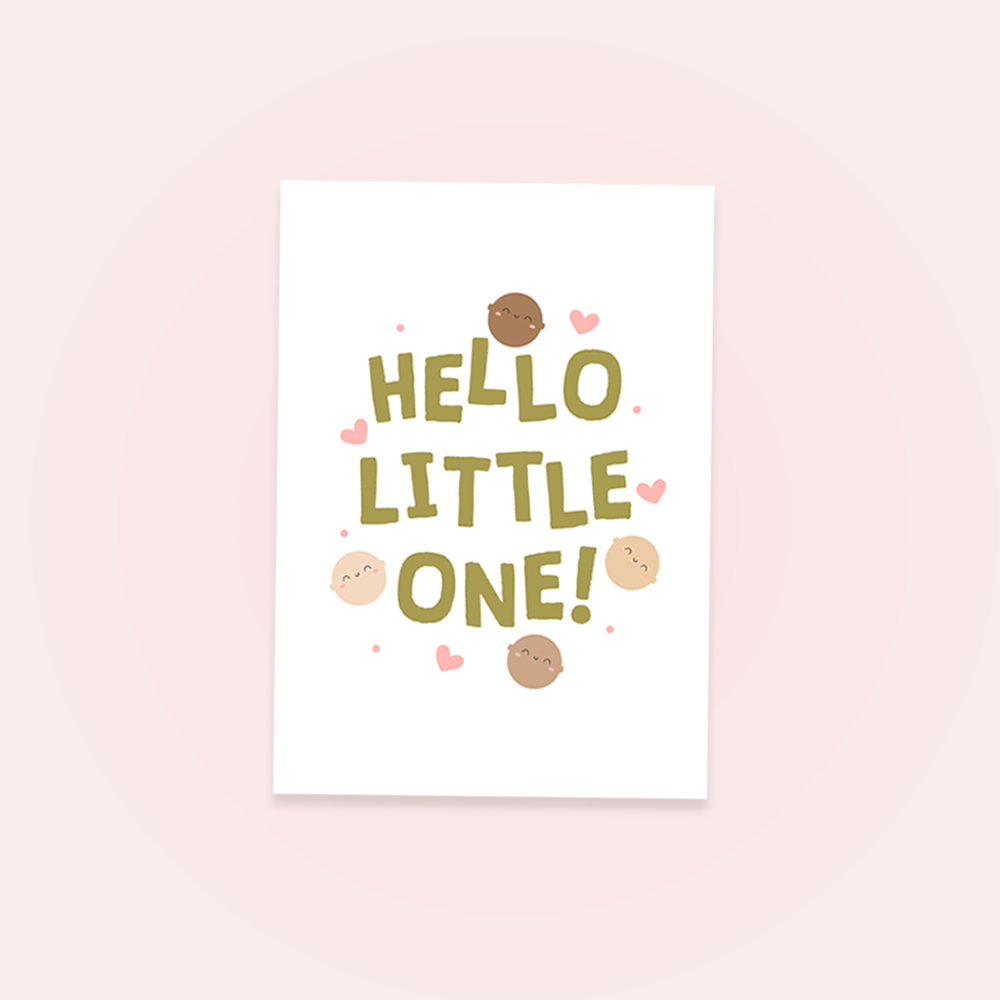 Hello Little One Greetings Card