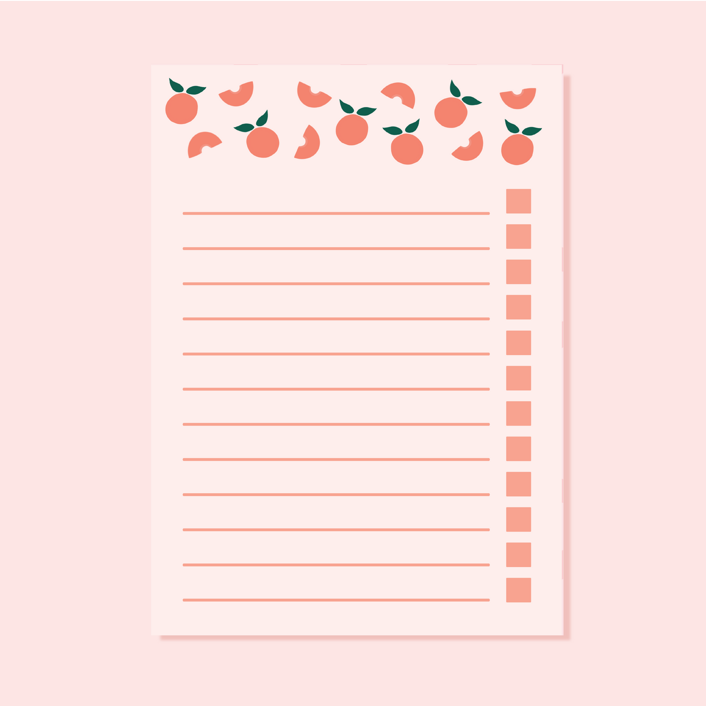 A6 peach notepad