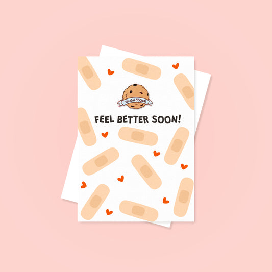 Feel Better Soon Enamel Pin Greetings Card