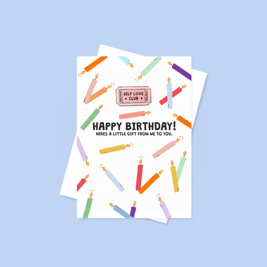 Happy Birthday Enamel Pin Greetings Card