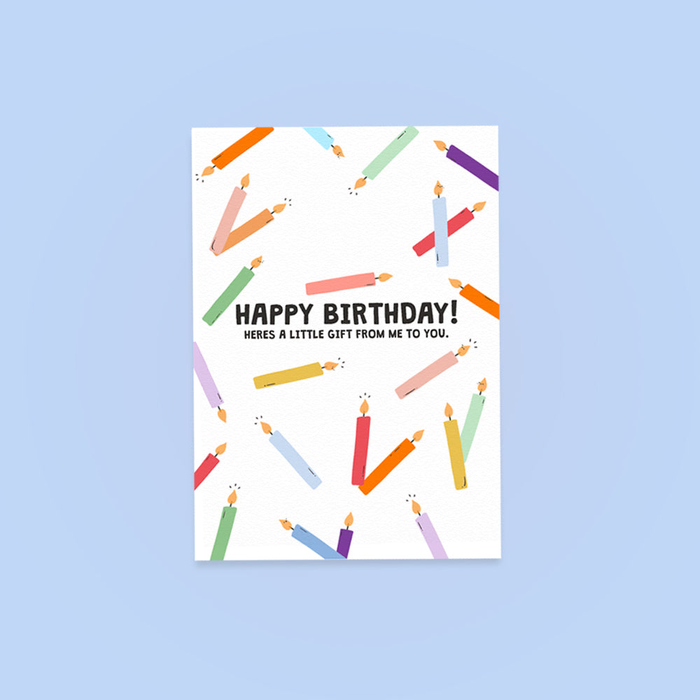 Happy Birthday Enamel Pin Greetings Card
