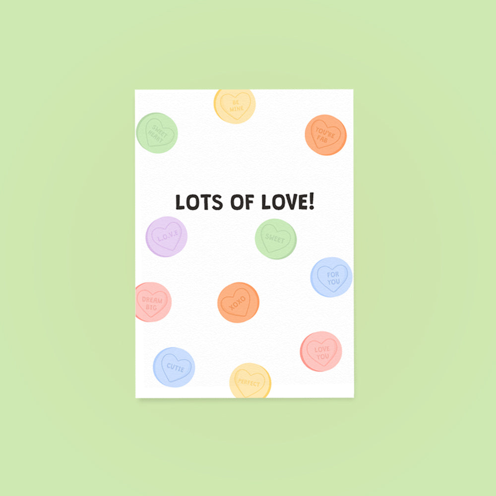 Lots of Love Enamel Pin Greetings Card