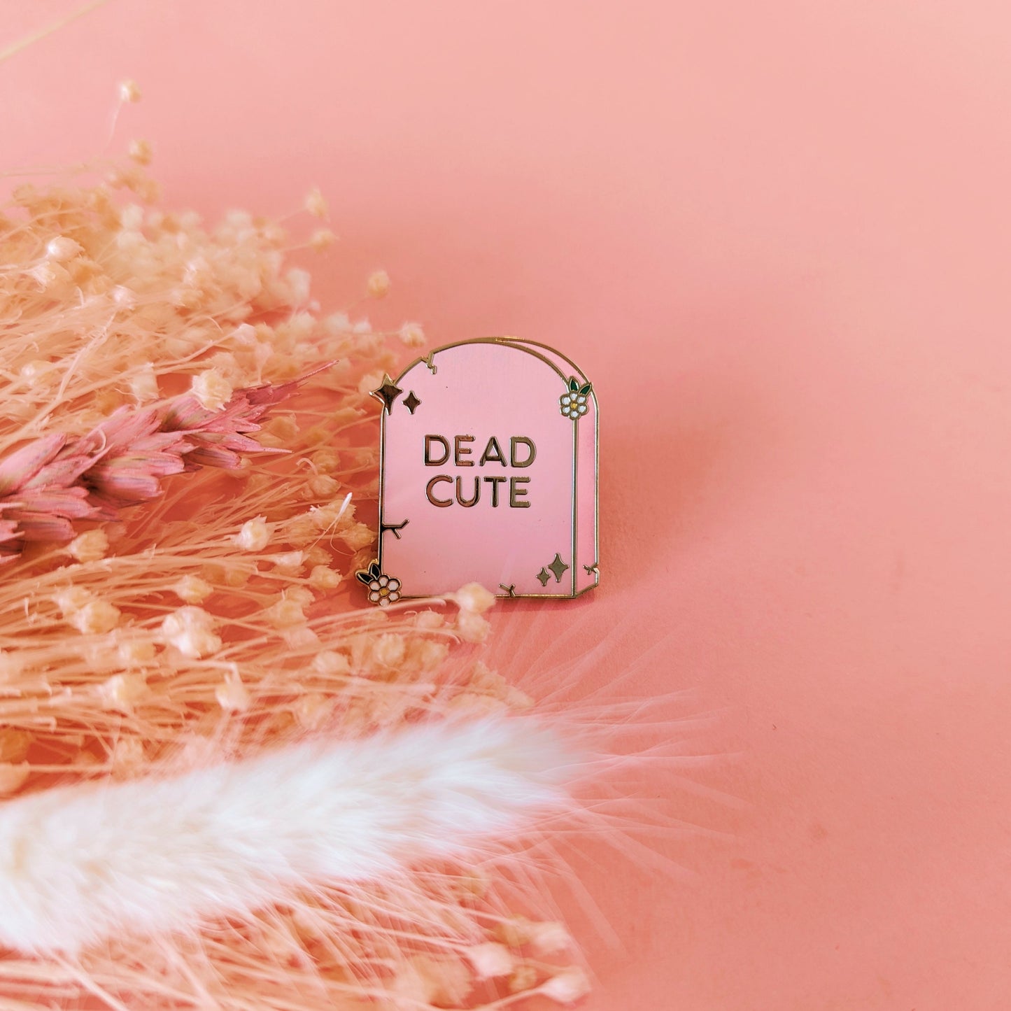 Dead Cute Tombstone Enamel Pin - QuinnsPins