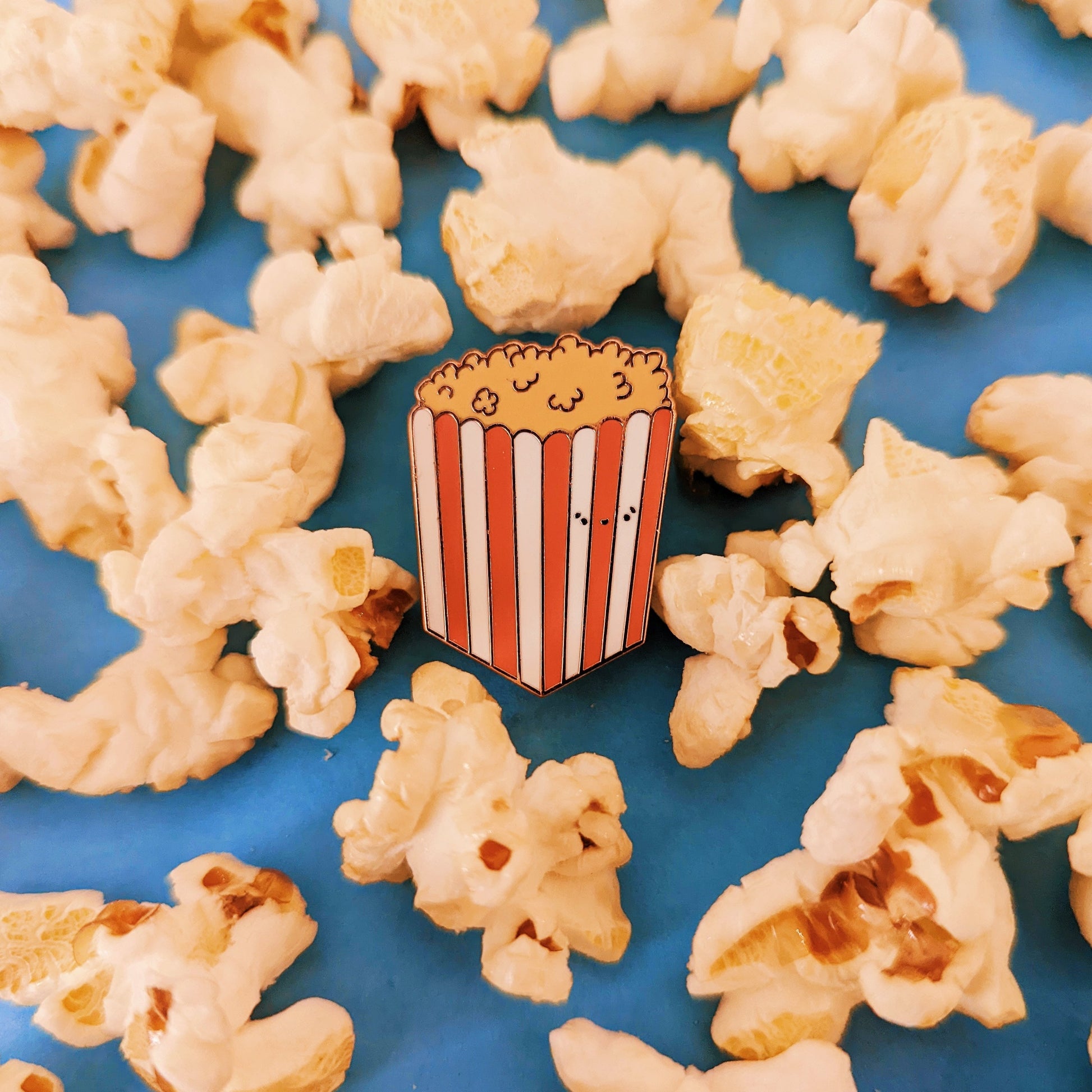 Popcorn Kawaii Enamel Pin - QuinnsPins