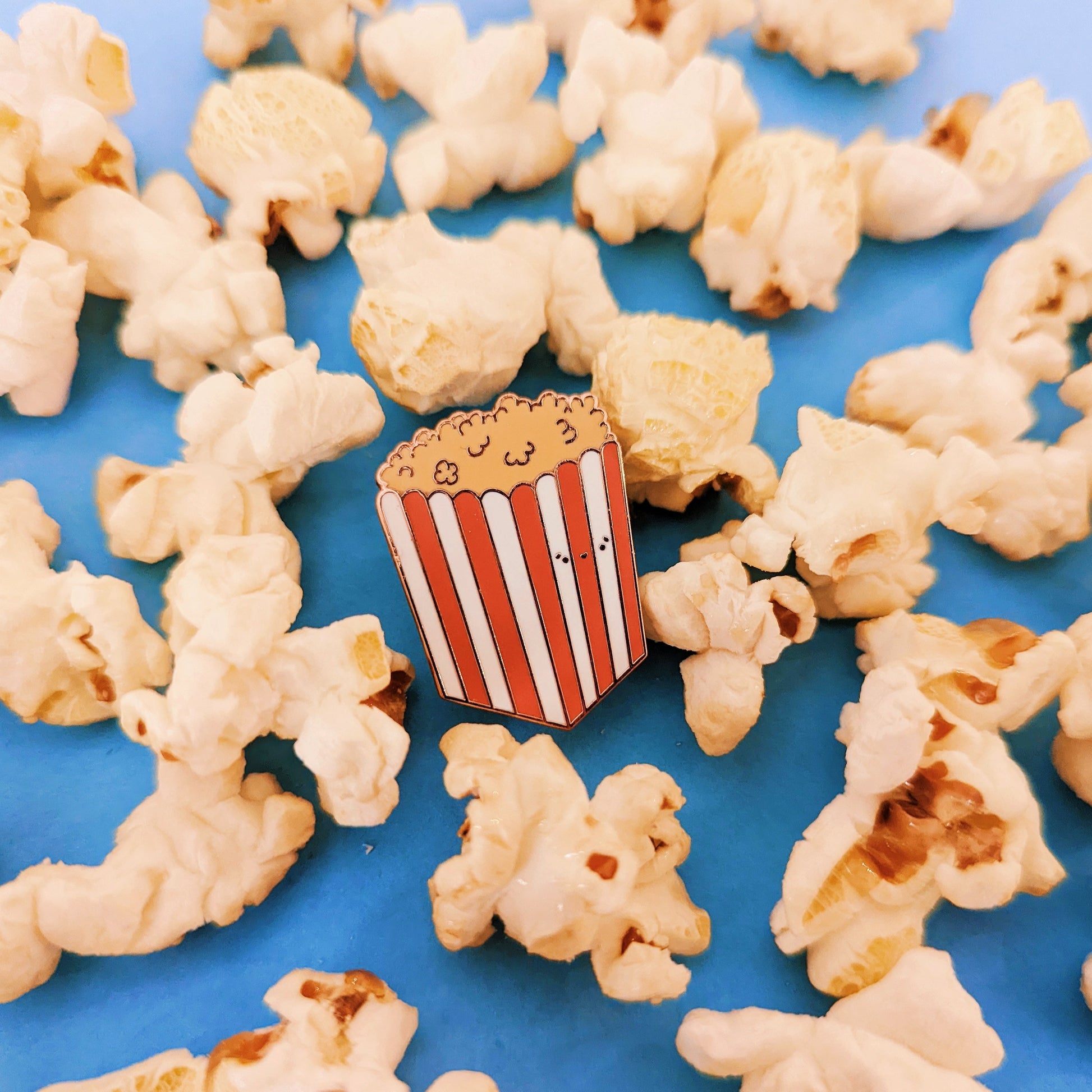 Popcorn Kawaii Enamel Pin - QuinnsPins
