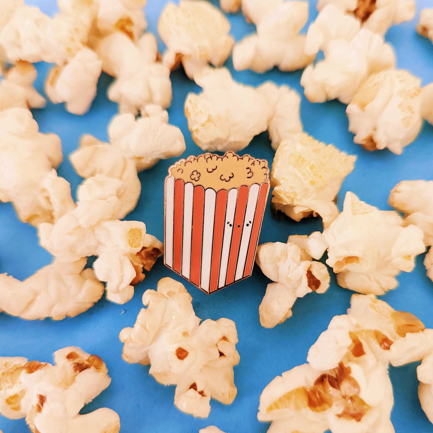 Popcorn Kawaii Enamel Pin - QuinnsPins