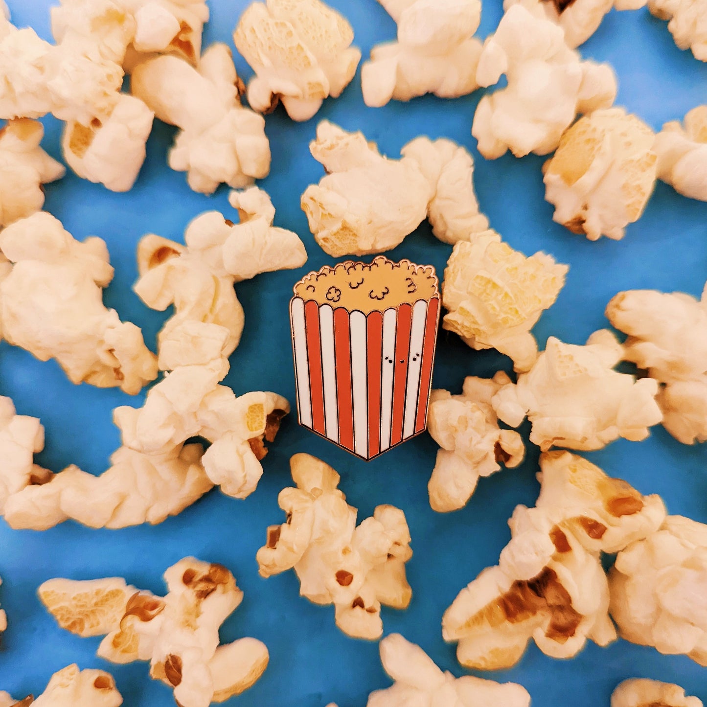 Popcorn Kawaii Enamel Pin - QuinnsPins