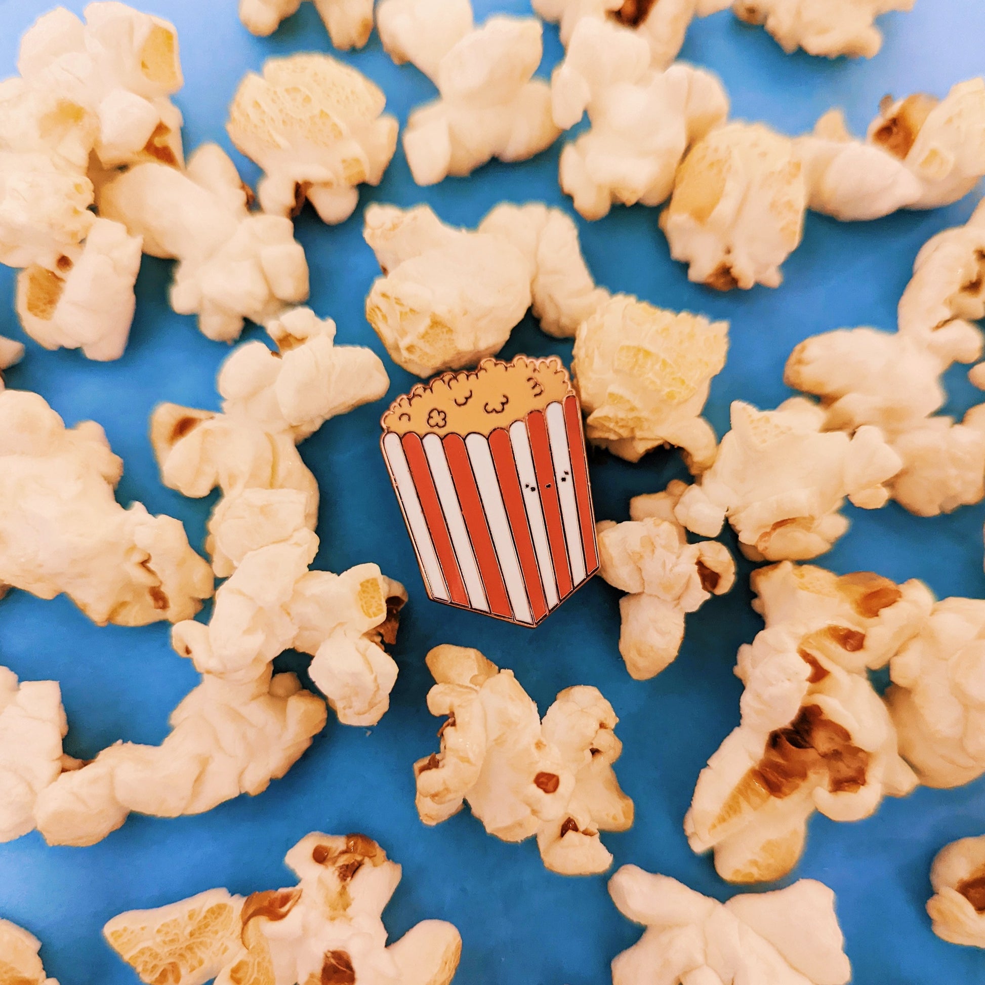 Popcorn Kawaii Enamel Pin - QuinnsPins