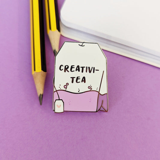 Creativi-Tea Enamel Pin - QuinnsPins