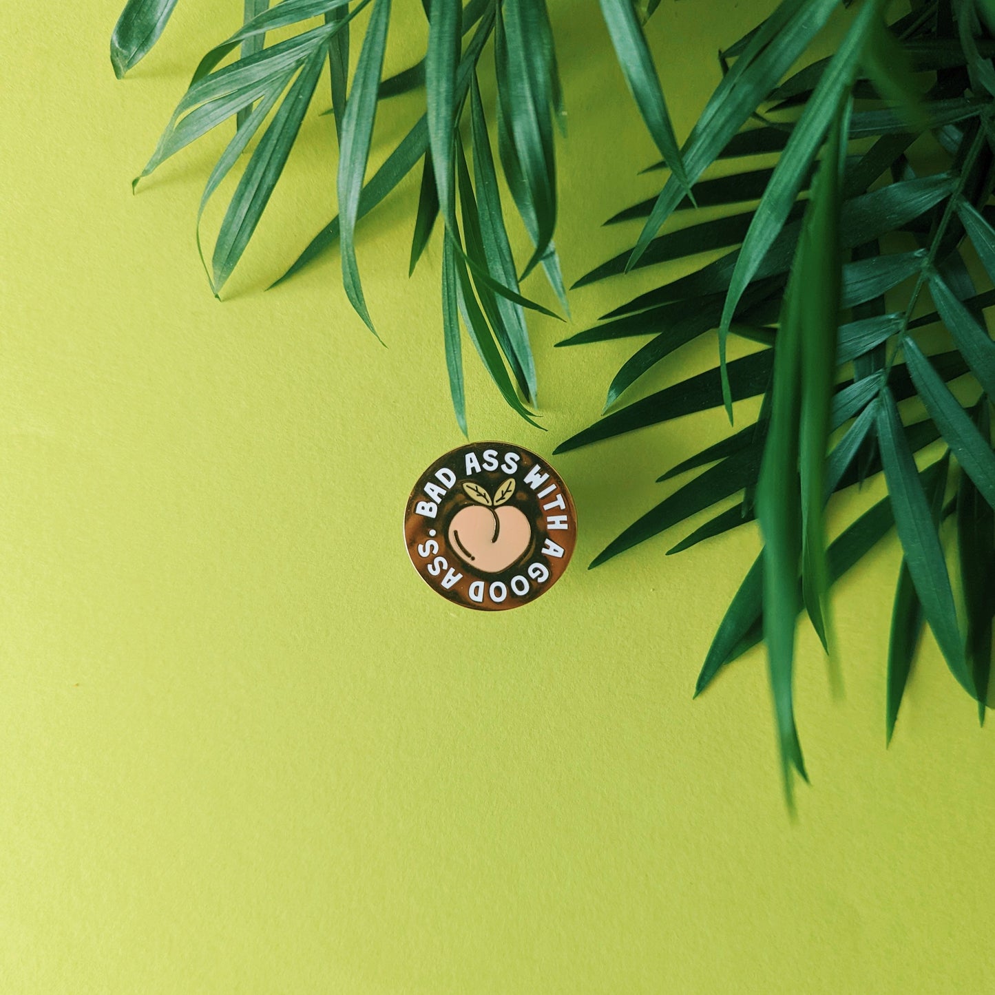 Bad Ass Peach Enamel Pin