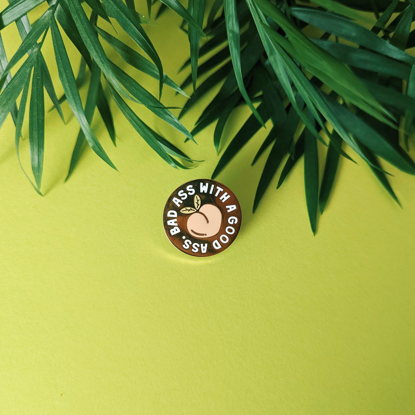 Bad Ass Peach Enamel Pin